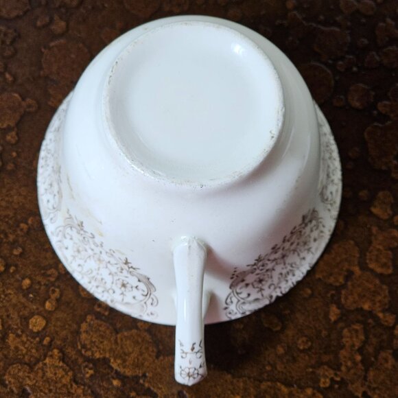 Stetson Vintage Porcelain Tea Cup Saucer Dutch Windmill Scene Gold Ornate Design - Picture 5 of 11